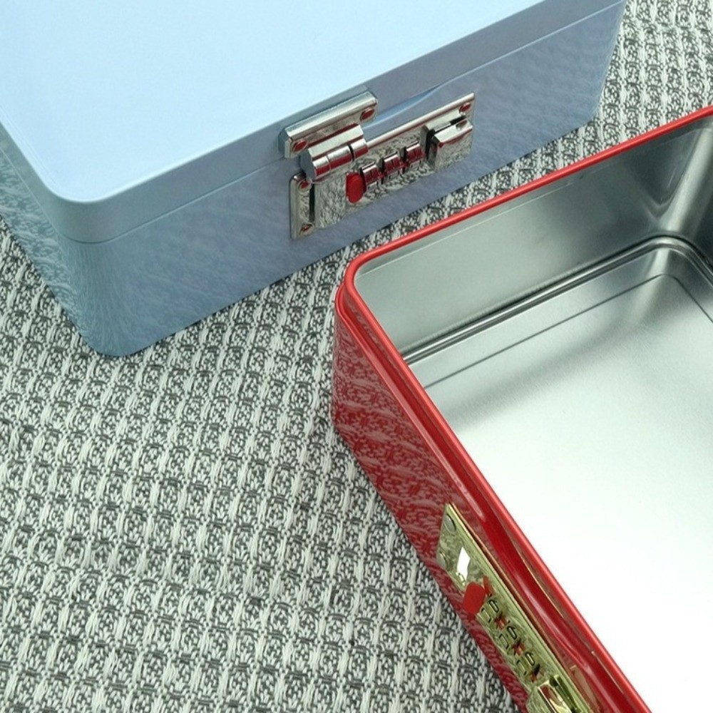 Medicine Cabinet Lock - صندوق تخزين معدني مستطيل الشكل بقفل