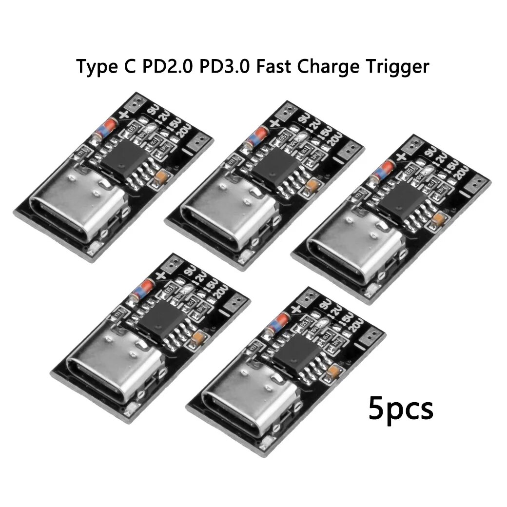 Co Detector Plug - 5-نوع C PD2.0 PD3.0 سريع الشحن