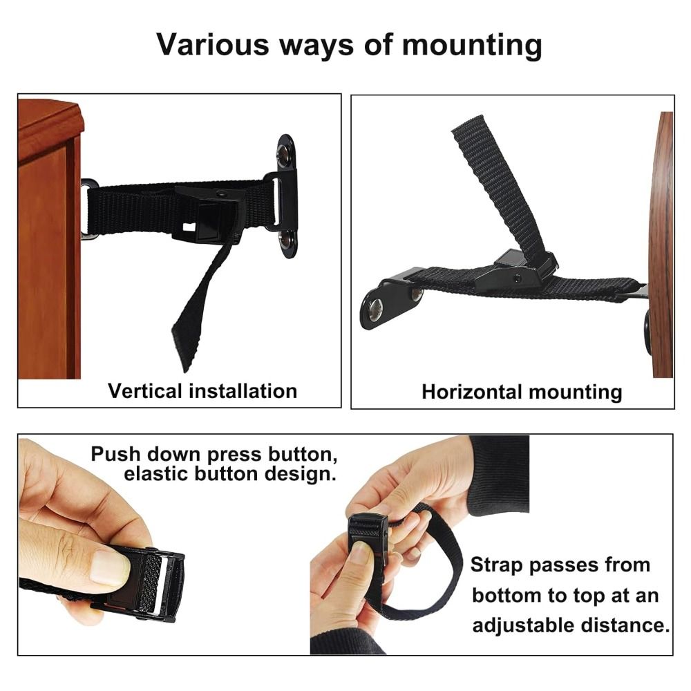 Earthquake Anchor Strap - مثبتات أثاث مقاومة للزلازل سهلة التركيب،