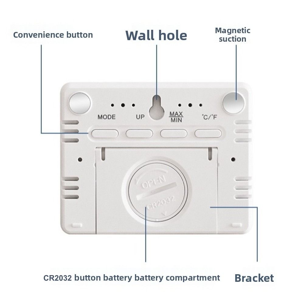 Pool Alarm Float - ساعة حائط مغناطيسية بشاشة LCD كبيرة،