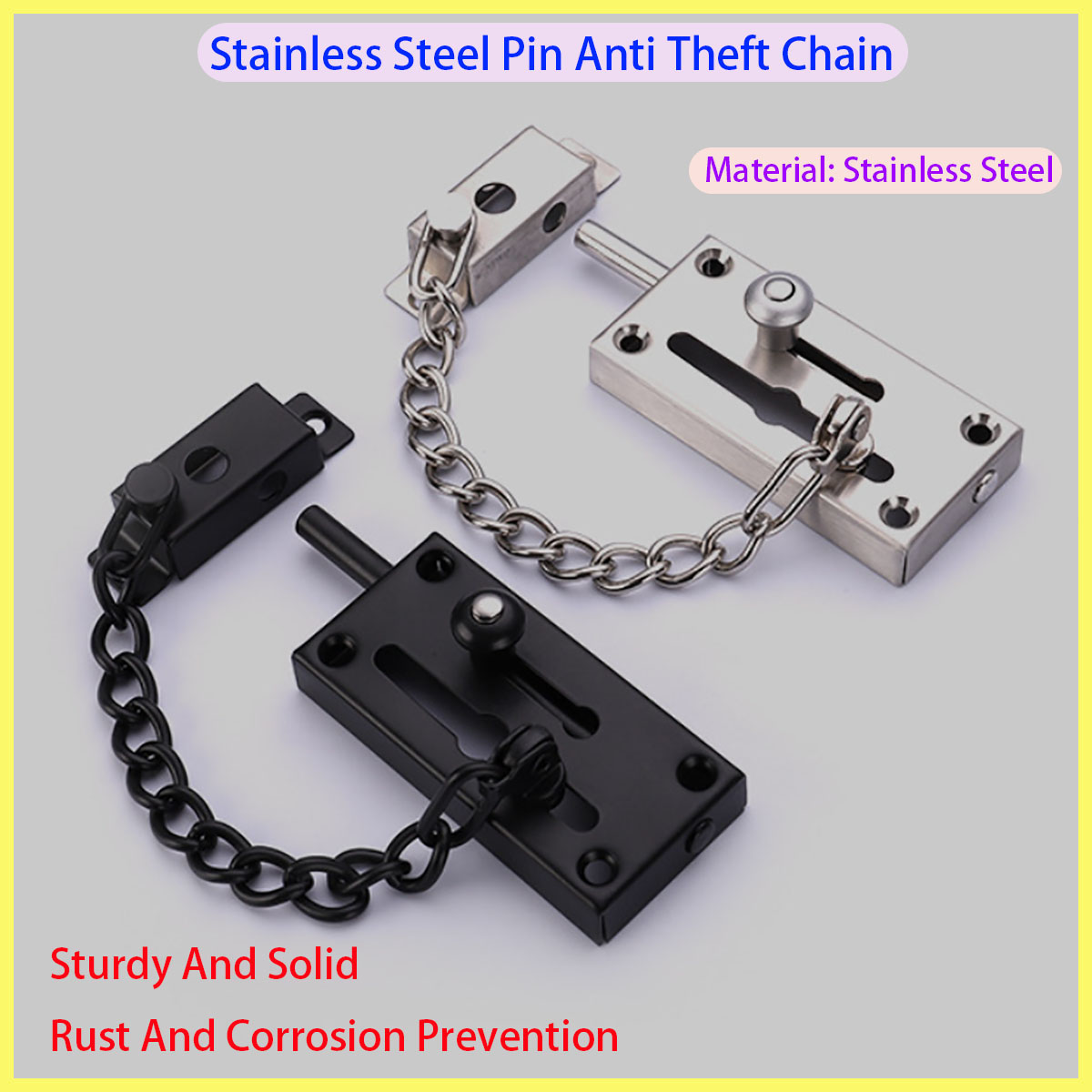 Security Chain Door - قفل باب جديد من الفولاذ المقاوم