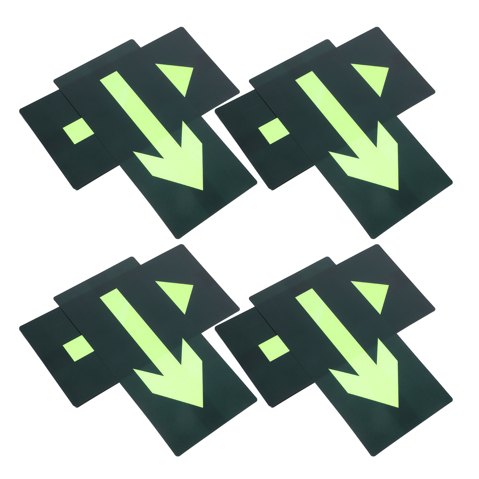 Emergency Exit Sign - 8 قطع من ملصقات الأسهم الضوئية