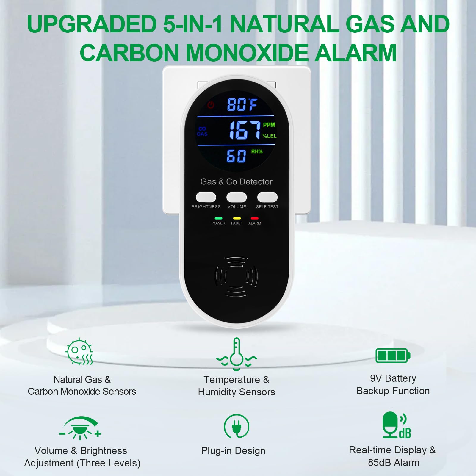 جهاز كشف الغازات القابلة للانف - مراجعة Co Detector Plug وسعره