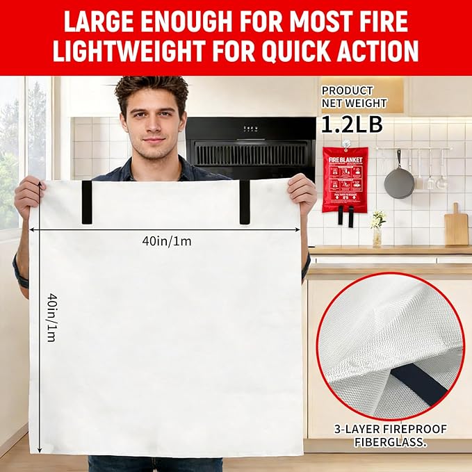 تانان 2026 أحدث بطانية طوارئ ل - مراجعة Fire Blanket Kitchen وسعره