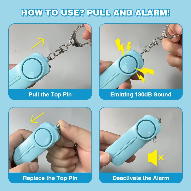 إنذار أمان شخصي دفاع عن النفس  - مراجعة Personal Alarm Keychain وسعره