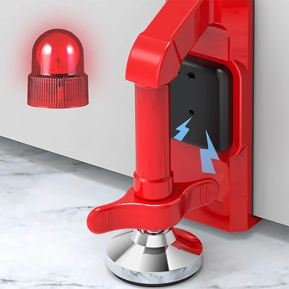 بطارية تعمل بالطاقة إنذار البا - مراجعة Door Stop Alarm وسعره