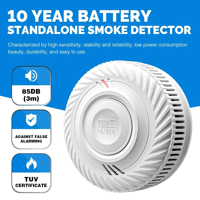 1 قطعة تحذير كاشف الدخان ، كشف - مراجعة Smoke Detector Interconnected وسعره