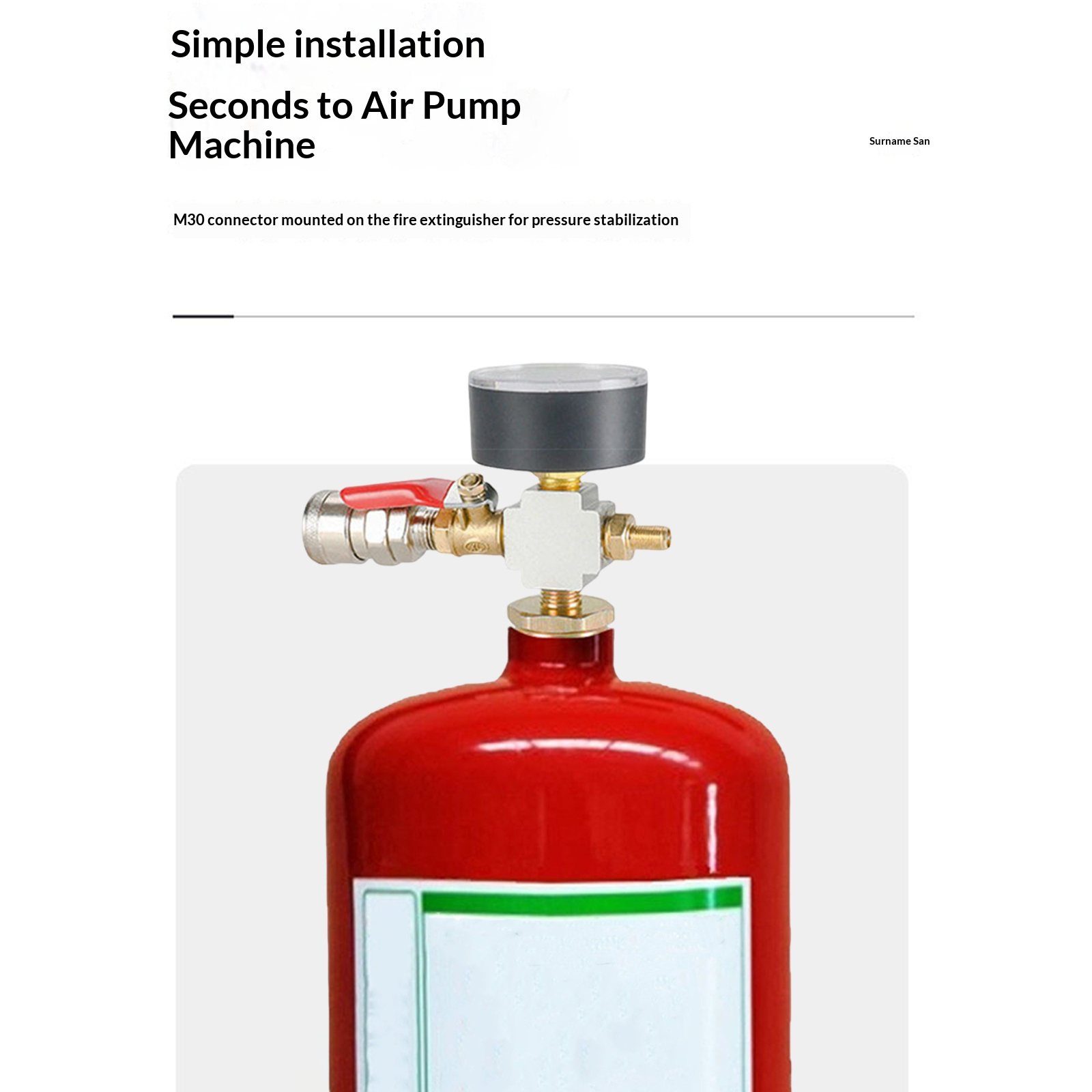 محول ضغط هواء صغير مع مقياس لت - مراجعة Fire Extinguisher Small وسعره