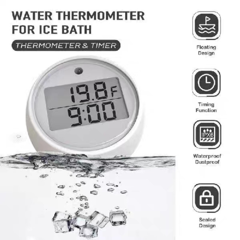 مقياس حرارة حمام الثلج مع منبه - مراجعة Pool Alarm Float وسعره