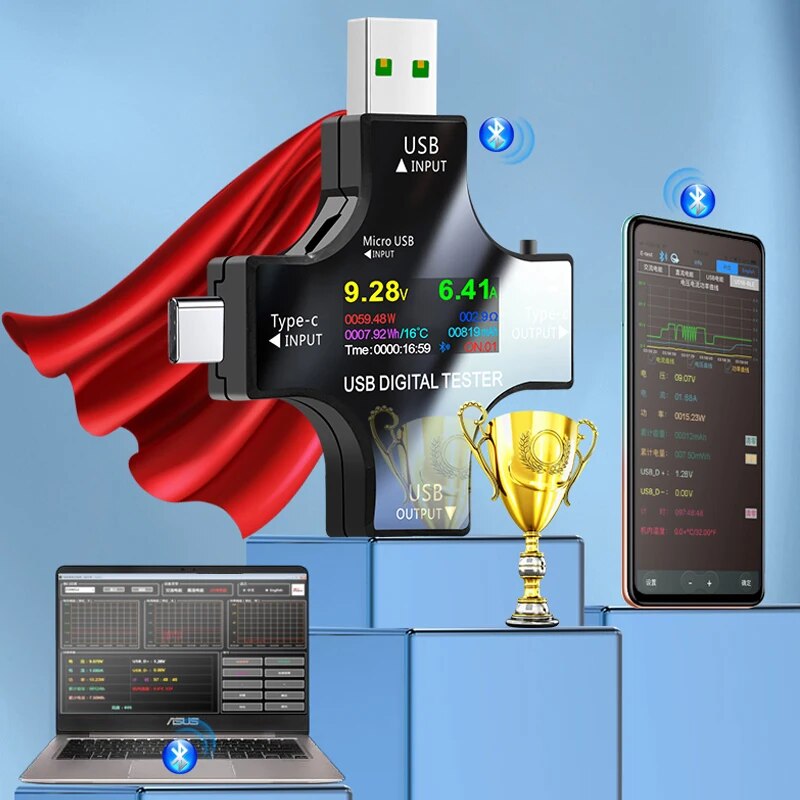 USB تستر تيار مستمر نوع-C PD ا - مراجعة Co Detector Plug وسعره