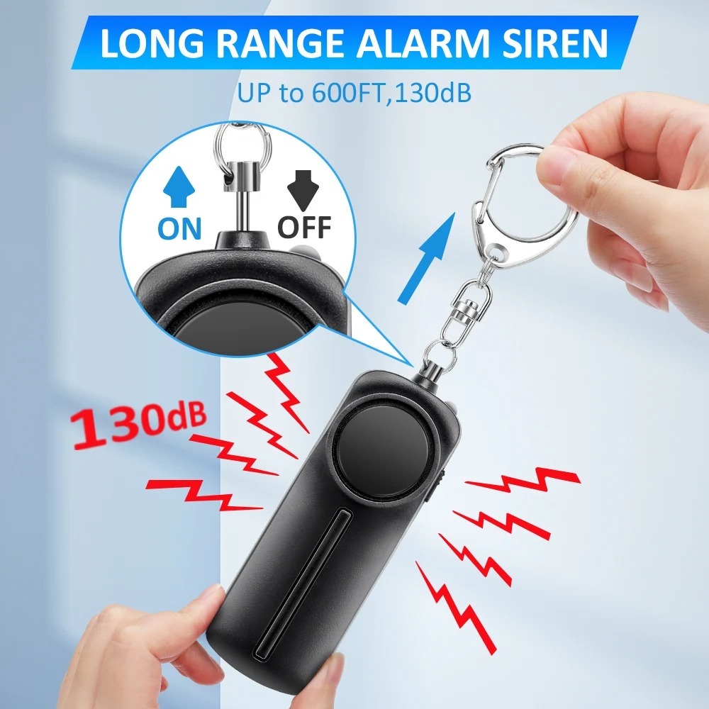 إنذار الدفاع عن النفس 130dB إن - مراجعة Personal Alarm Keychain وسعره