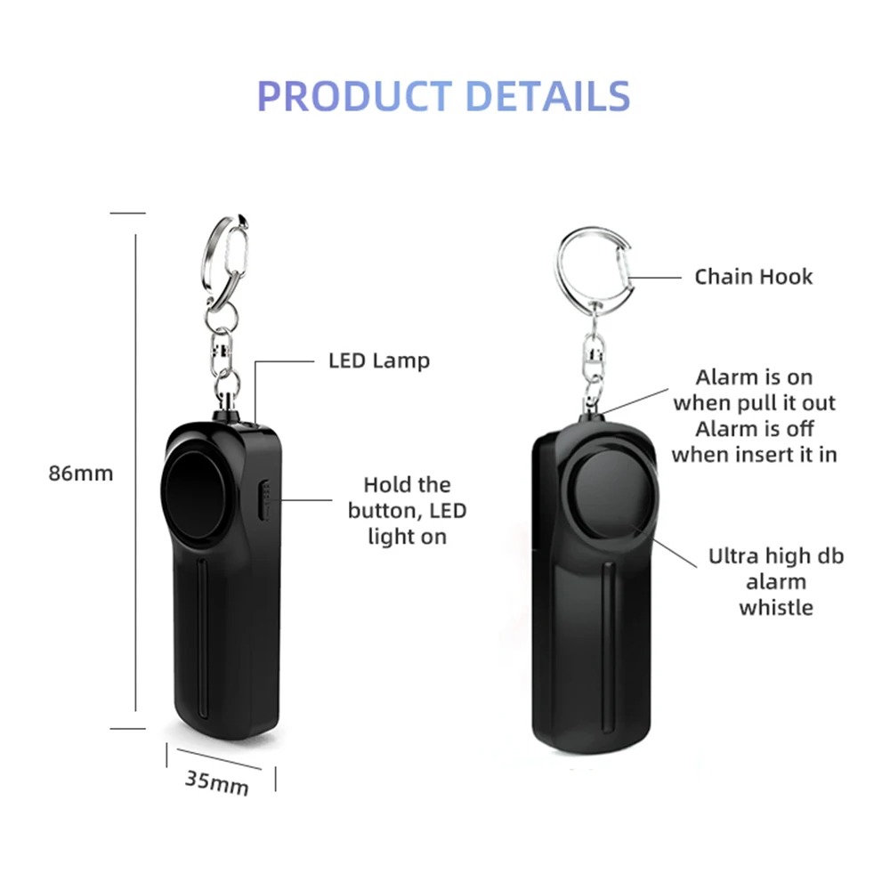 إنذار الدفاع عن النفس 130dB إن - مراجعة Personal Alarm Keychain وسعره