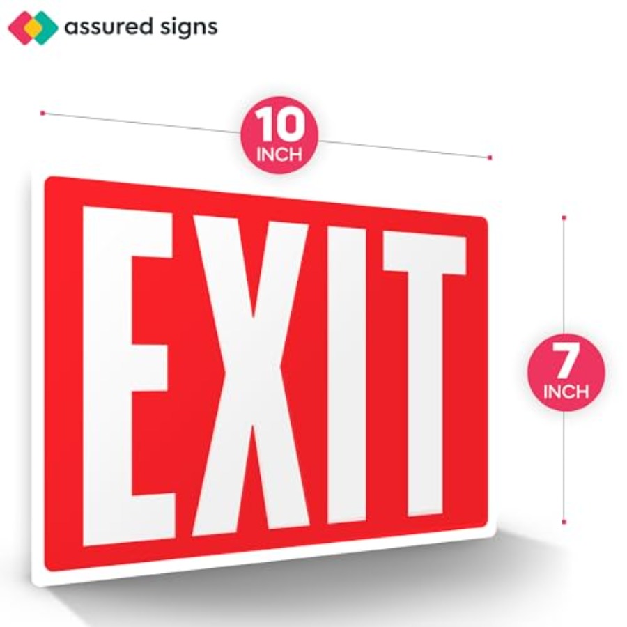 ملصقات علامات الخروج، تتوهج في - مراجعة Emergency Exit Sign وسعره