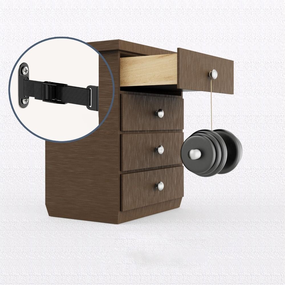 مثبتات أثاث مقاومة للزلازل سهل - مراجعة Earthquake Anchor Strap وسعره