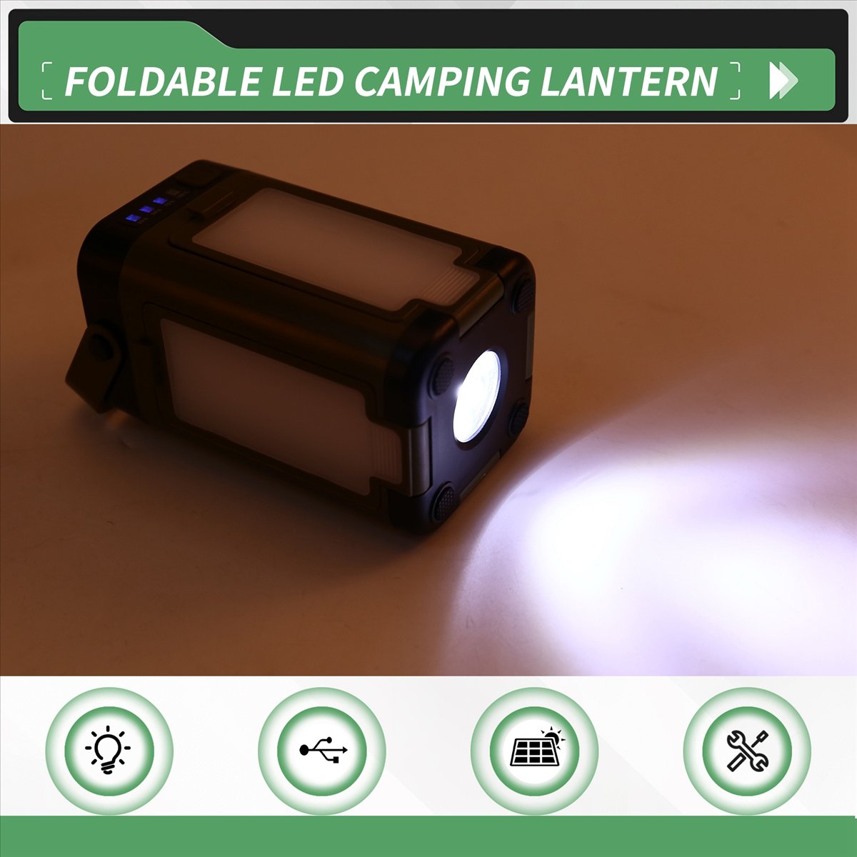 فانوس تخييم LED قابل للطي X08A - مراجعة Power Outage Light وسعره