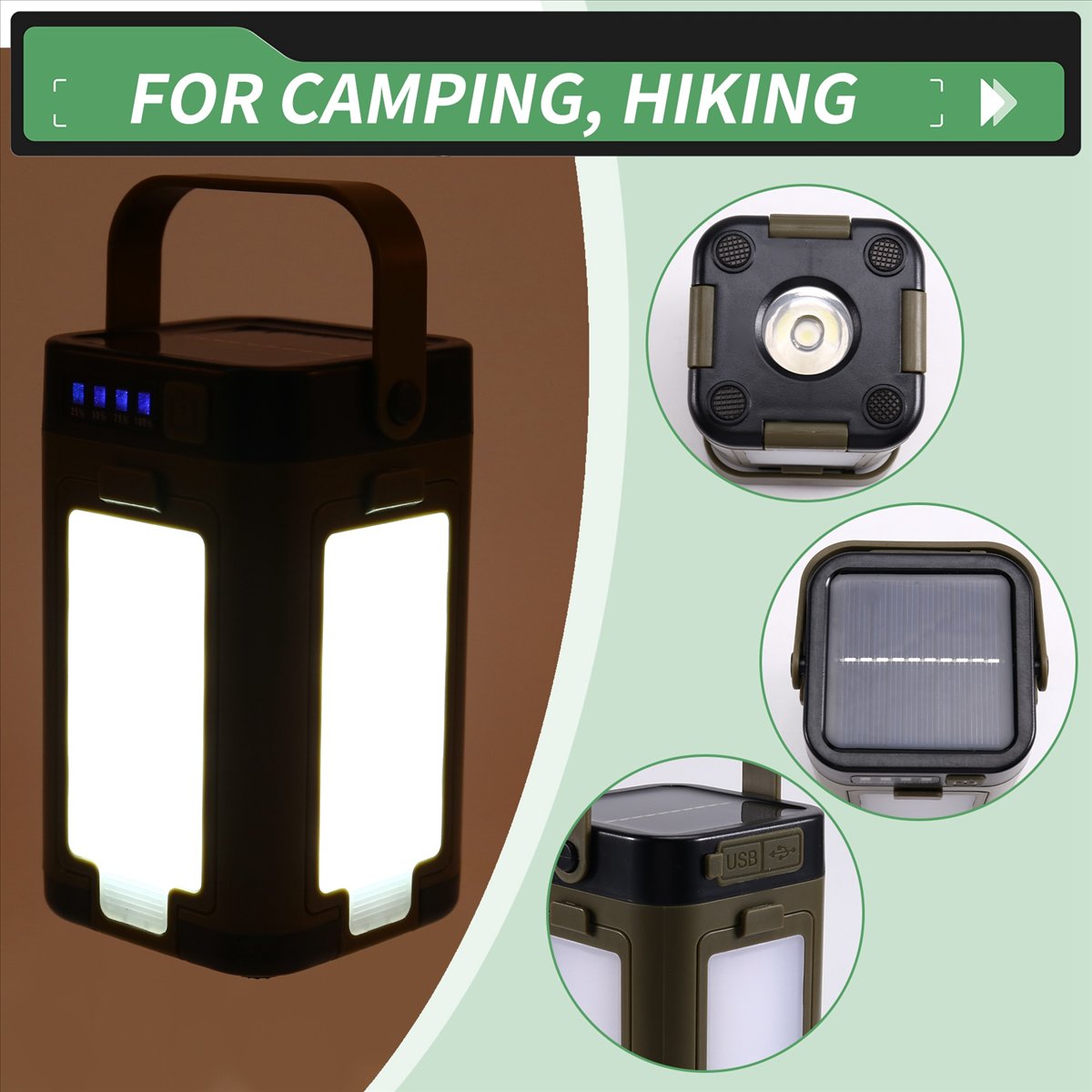 فانوس تخييم LED قابل للطي X08A - مراجعة Power Outage Light وسعره