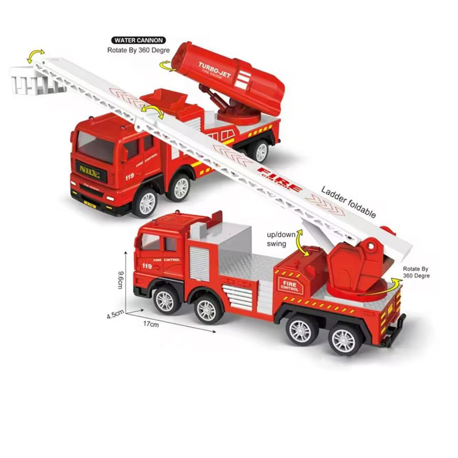 1 قطعة-سبائك سيارة مطافئ 1:32  - مراجعة Fire Escape Ladder وسعره
