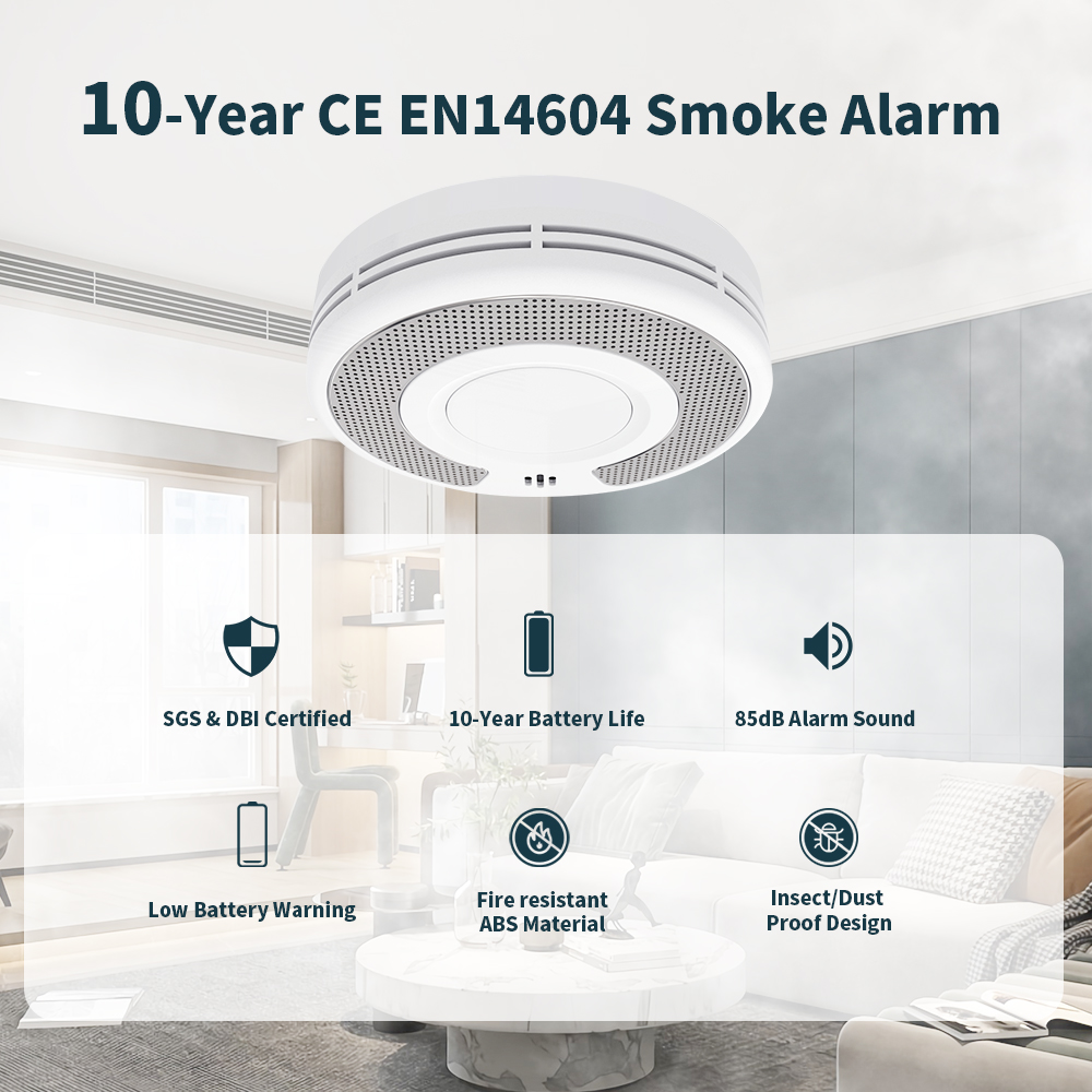 إنذار دخان مستقل، كاشف دخان مع - مراجعة Smoke Detector Interconnected وسعره
