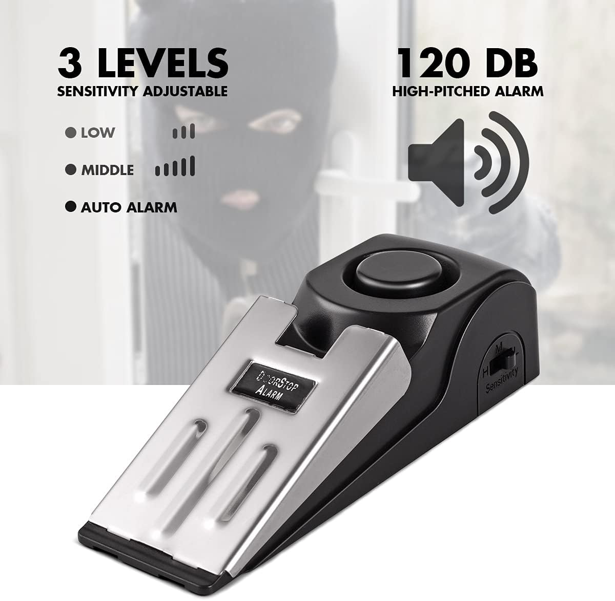 1/2 قطعة السفر المحمولة 120 دي - مراجعة Door Stop Alarm وسعره